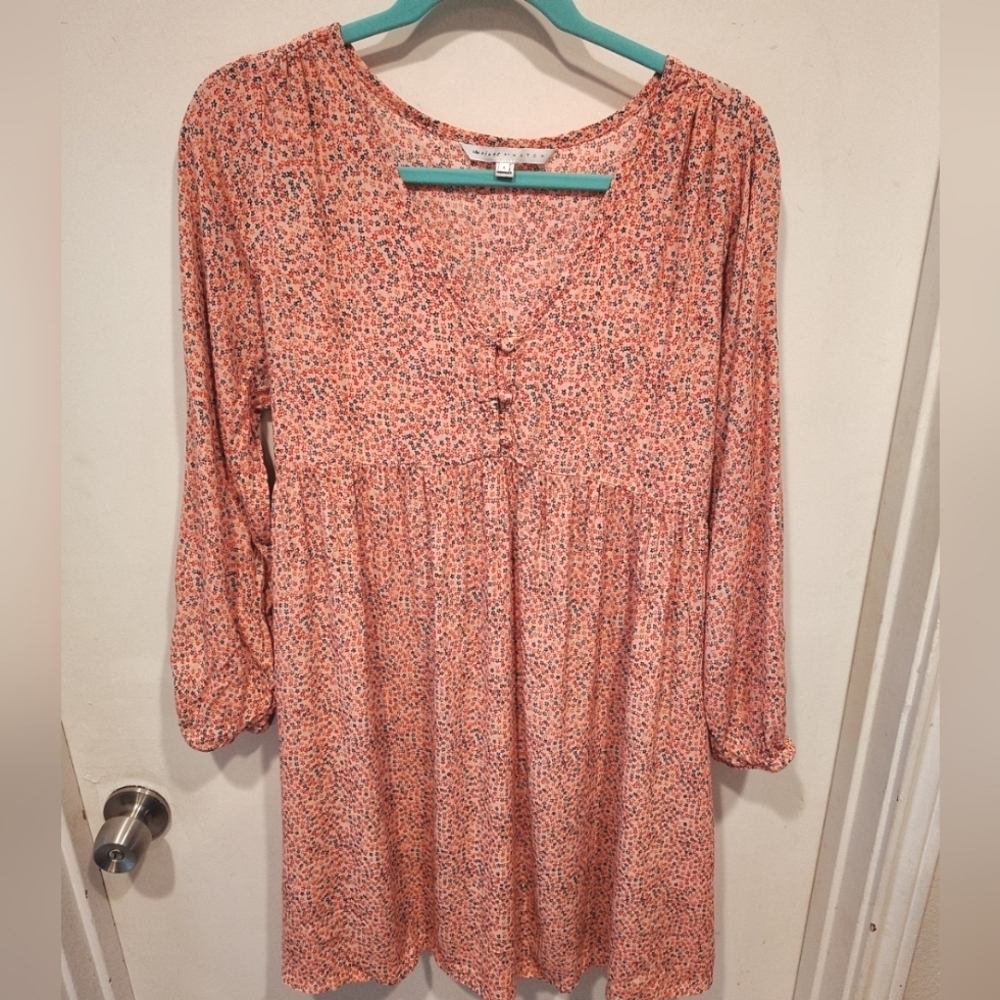 The Nines By Hatch Pink Ditsy Floral Maternity Dress Sz L Casual Event Summer